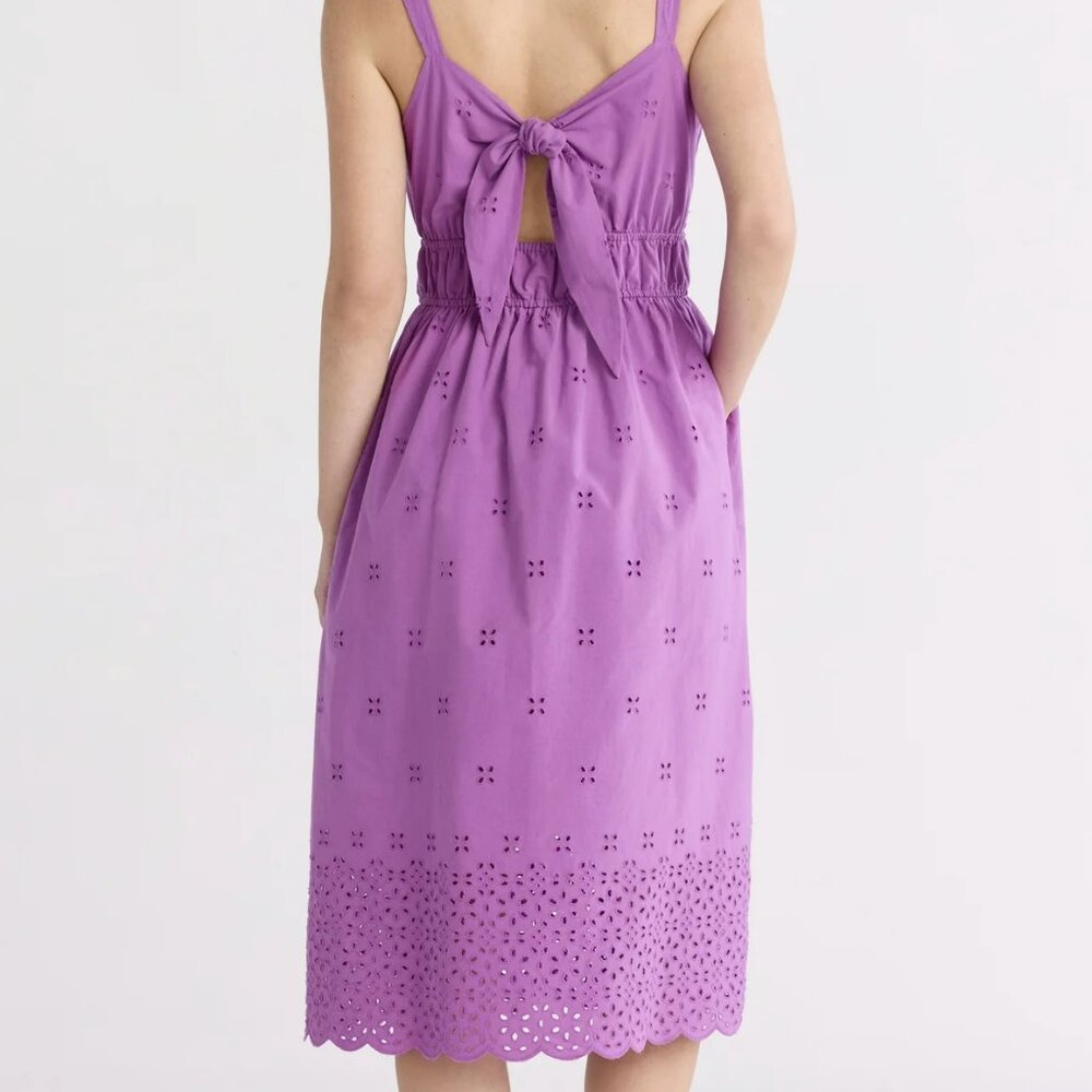 COTTON Eylet, Excellent Condition, SZ L, Midi Dress, Purple